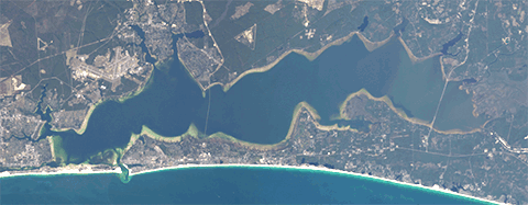 Choctawhatchee Bay from the International Space Station