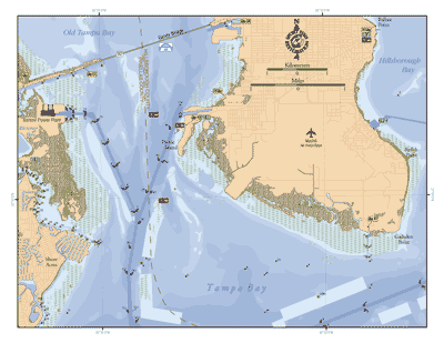 Detailed map of Weedon Island and the Interbay Peninsula