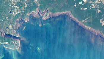 Satellite photo of Apalachee Bay