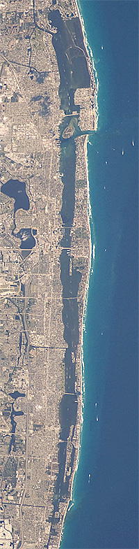Lake Worth Lagoon from the International Space Station